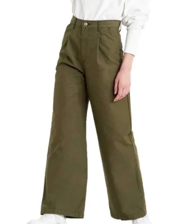Pantaloni dama, kaki, bumbac, Kaki