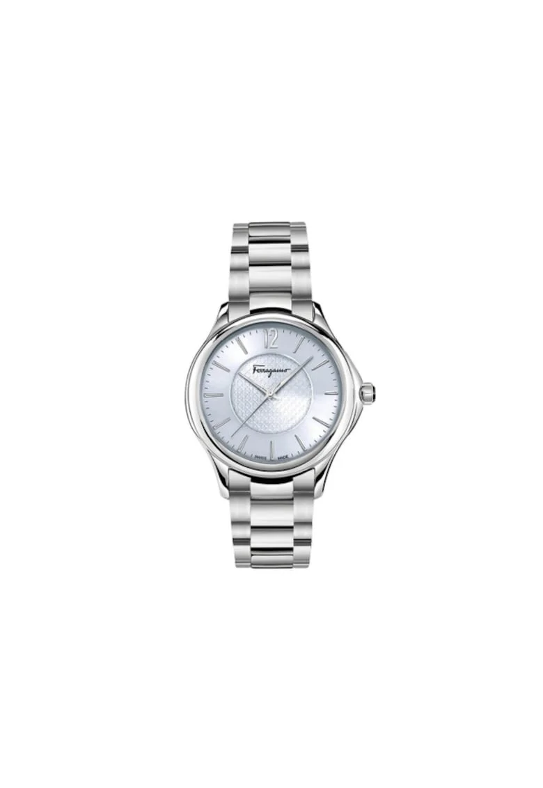 Ceas analogic  mecanism quartz, sticla safir/inox, argintiu, 32x9mm