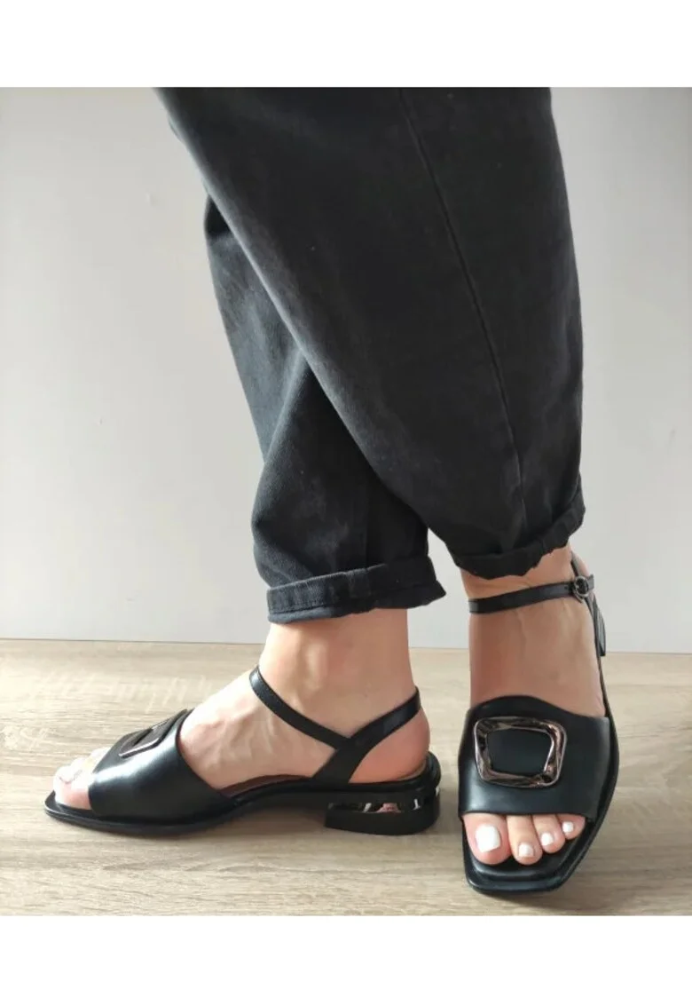 Sandale Casual Dama  60001B 01-N Negre - Negru, Negru