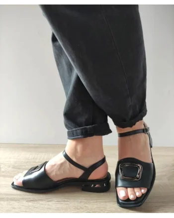 Sandale Casual Dama  60001B 01-N Negre - Negru, Negru