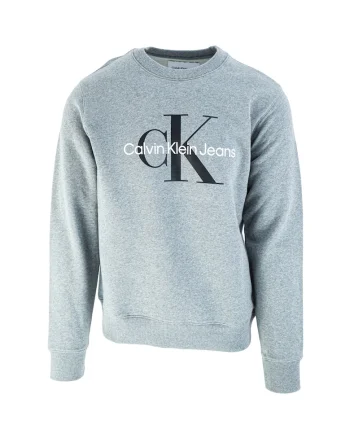 Bluza barbati logo din bumbac Regular Fit grey, Gri
