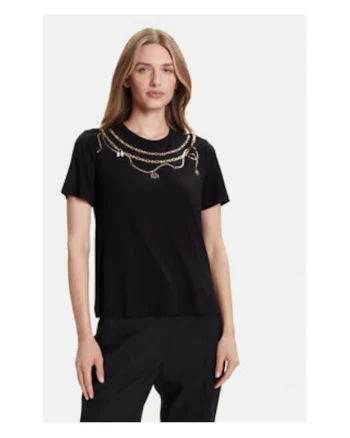 Tricou dama,  negru, 96% viscoza, 4% elastan