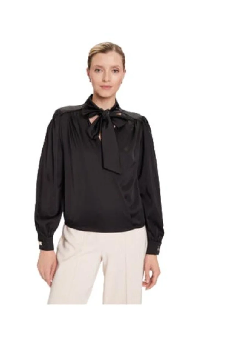 Camasa dama,  poliester/elastan, negru,
