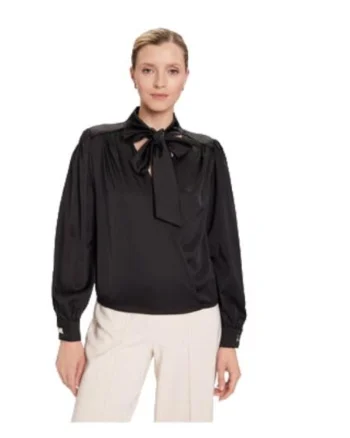 Camasa dama,  poliester/elastan, negru,