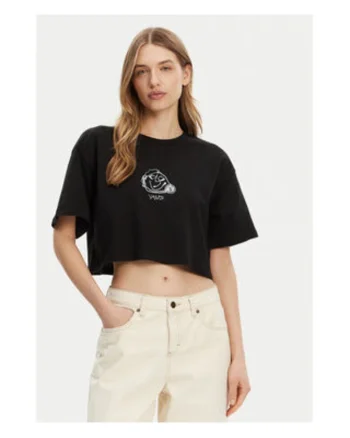 Tricou dama,  negru, 100% bumbac,