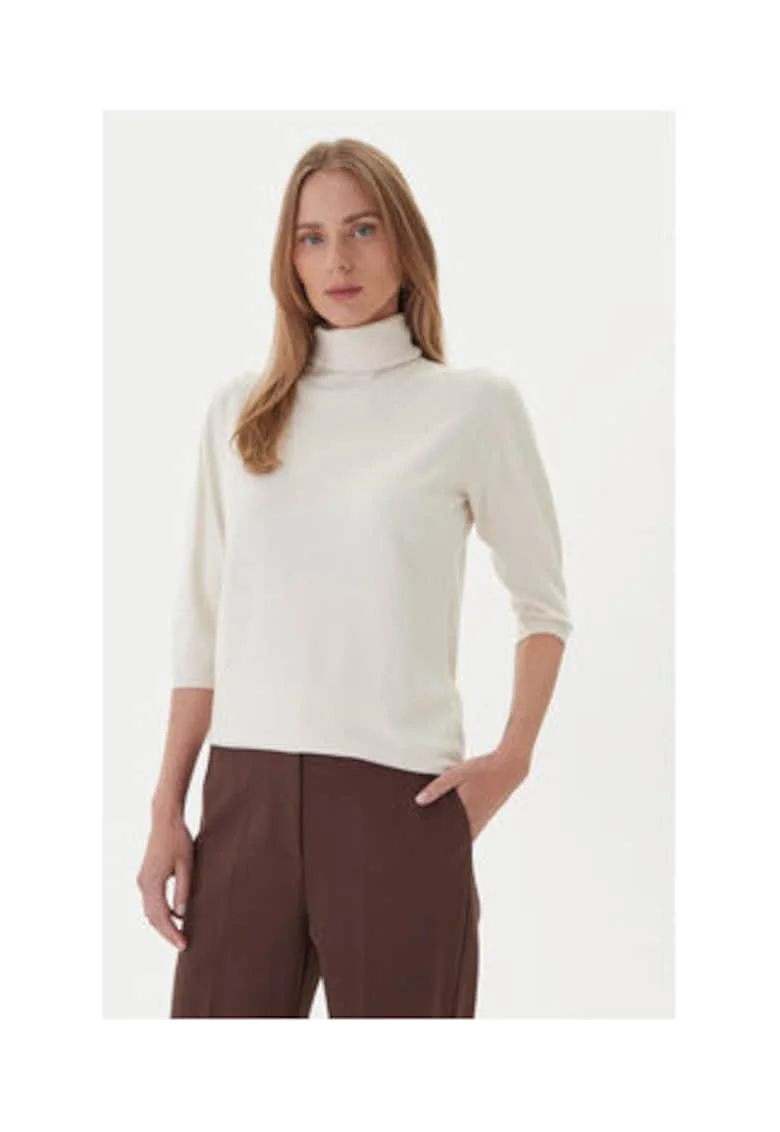Bluza dama,  Ecru, viscoza, poliamida,