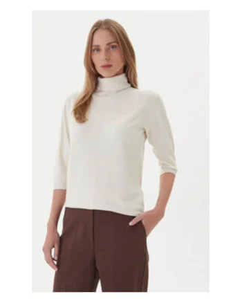 Bluza dama,  Ecru, viscoza, poliamida,