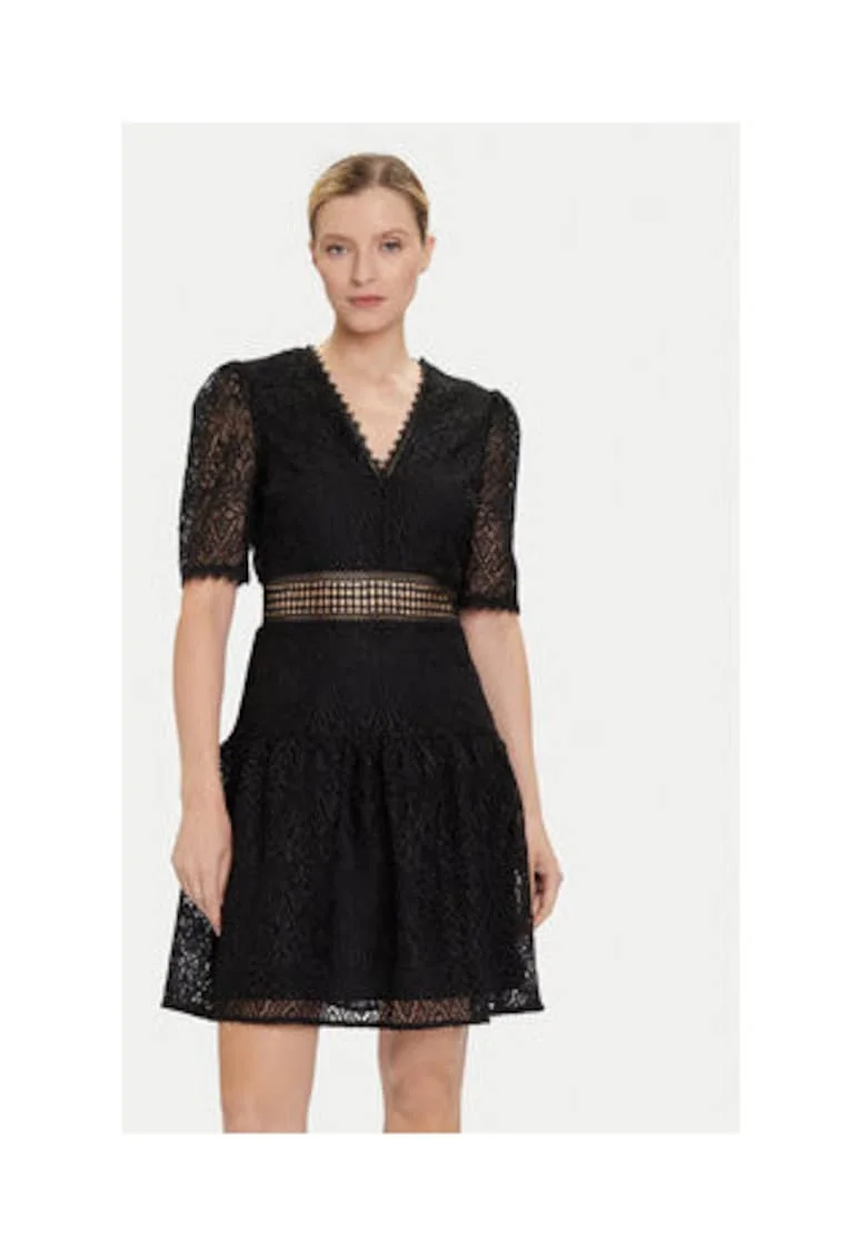 Rochie cocktail Dama,  Negru, 100% poliester