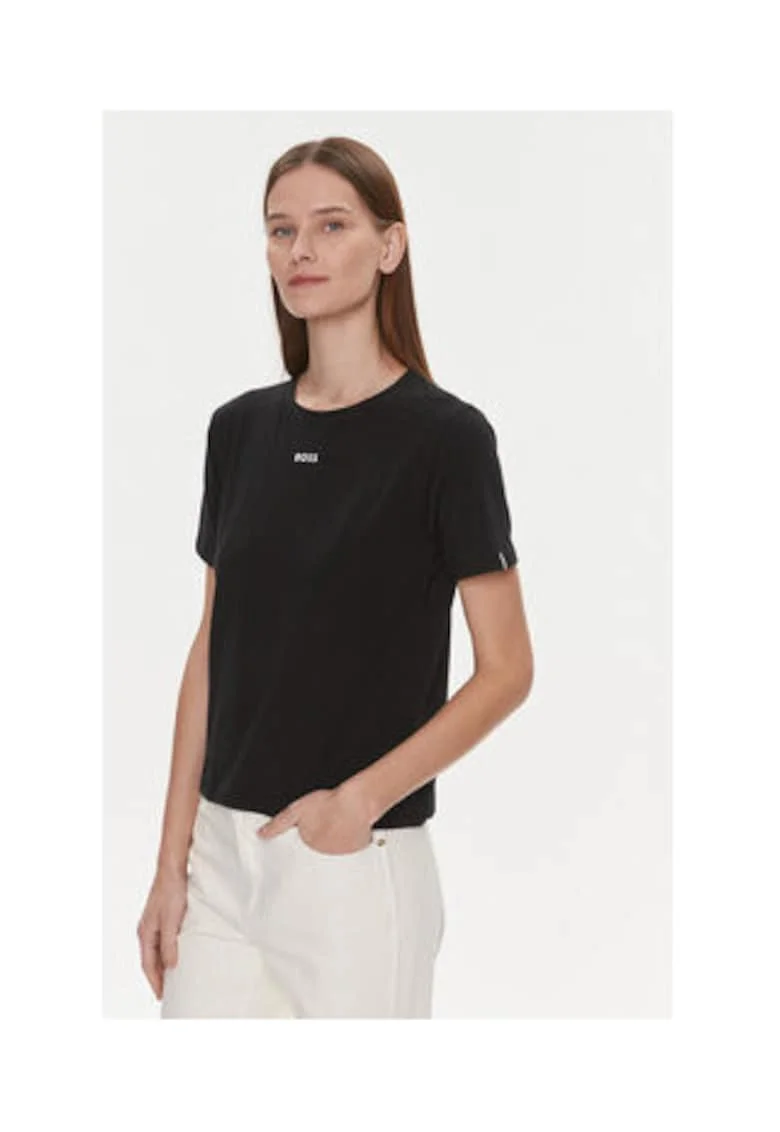 Tricou dama,  Bumbac/Elastan, Negru