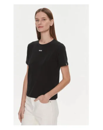 Tricou dama,  Bumbac/Elastan, Negru