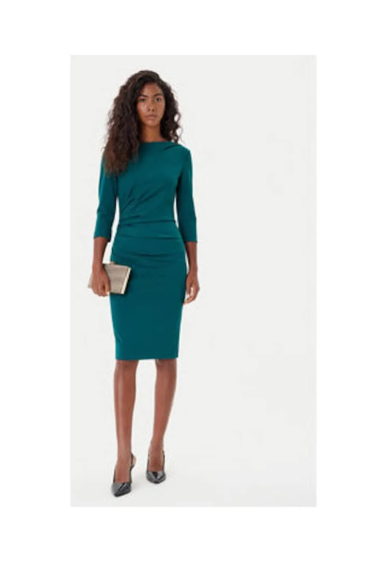 Rochie cocktail Dama,  Verde, poliester, elastan