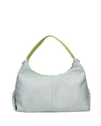 Geanta hobo de piele granulata, Verde