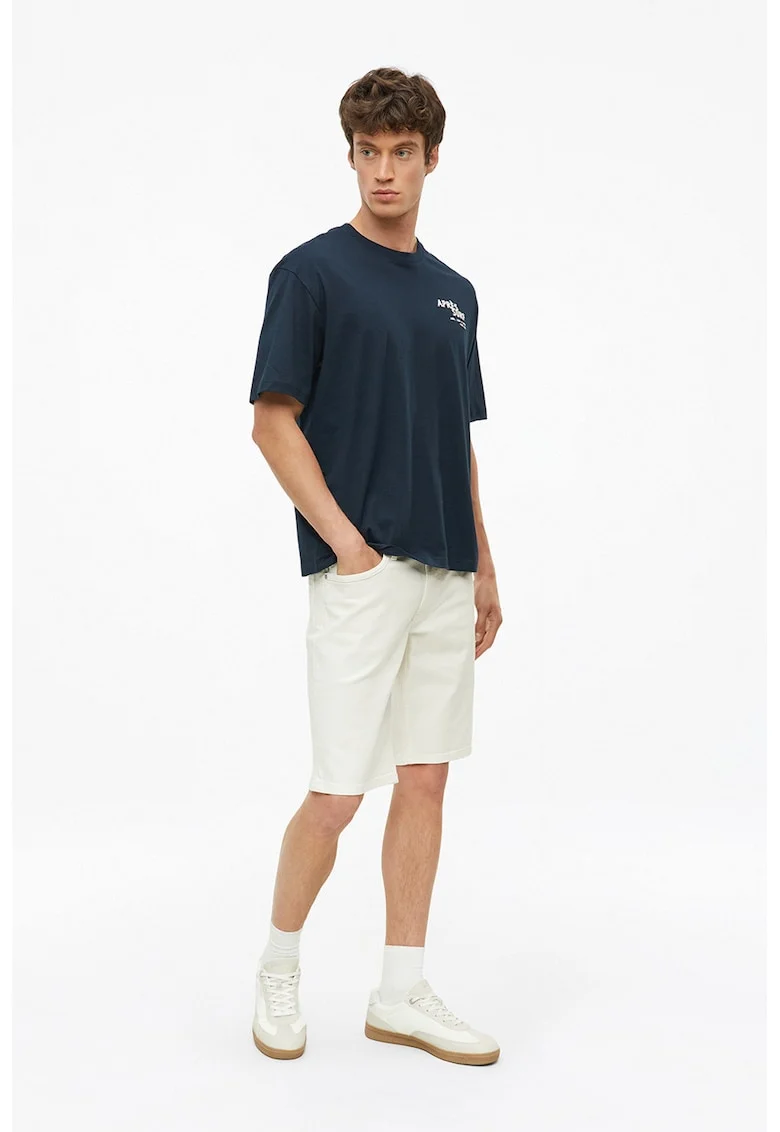 Bermude regular fit din denim, Alb murdar