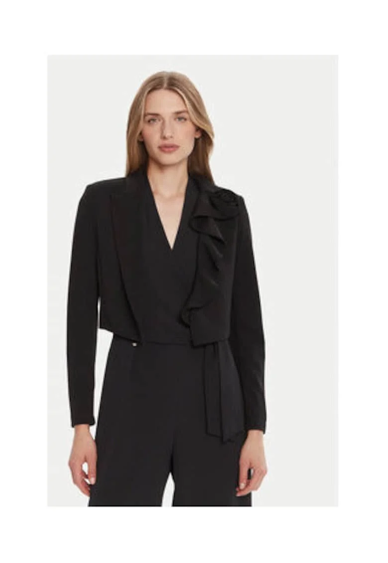 Bolero dama,  negru, 96% poliester, 4% elastan