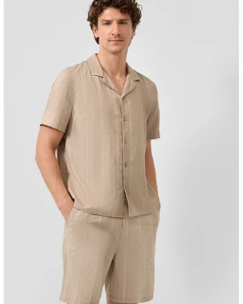 Pantaloni scurti de bumbac, Bej sampanie