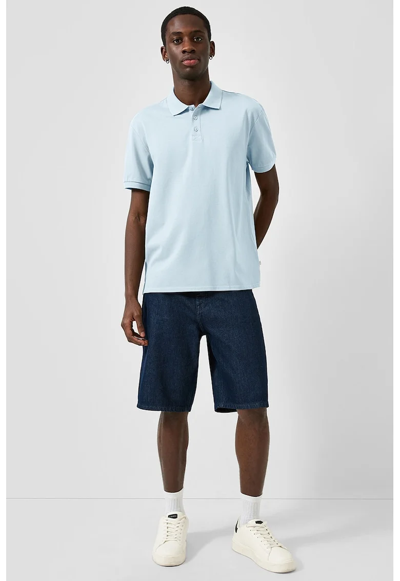 Tricou polo regular fit de bumbac, Albastru pastel