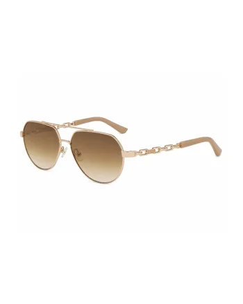 Ochelari de soare din metal stil aviator cu lentile in degrade,