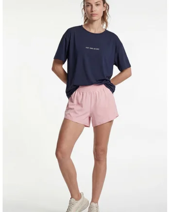 Tricou lejer cu imprimeu text, Albastru inchis