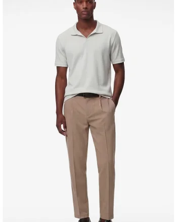 Tricou regular fit cu guler polo, Gri deschis