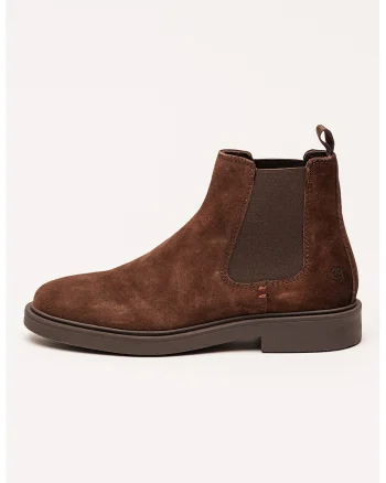 Ghete Chelsea de piele intoarsa, Maro inchis