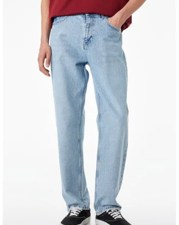 Blugi drepti Vintage, Albastru pal