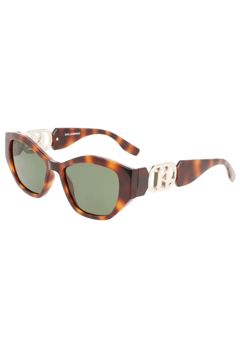 Ochelari de soare  maro Havana, 54x17x140 cm, lentile verzi