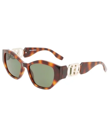 Ochelari de soare  maro Havana, 54x17x140 cm, lentile verzi