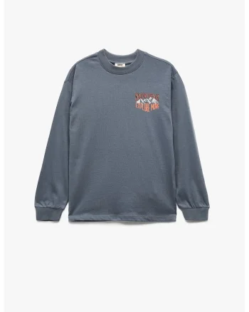 Bluza din bumbac cu mansete elastice, Gri carbune