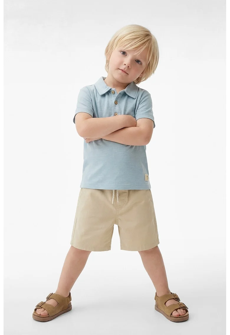 Tricou polo din bumbac, Albastru pastel