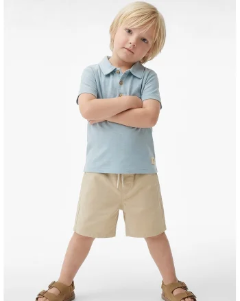 Tricou polo din bumbac, Albastru pastel