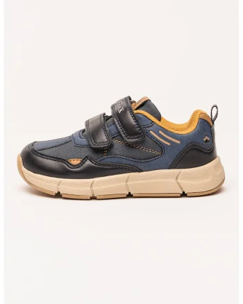 Pantofi sport low-cut cu velcro, Albastru inchis/Albastru prafuit/Bleumarin