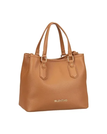 Leather Tote Bag Tan (VBS7LX05-089) Women