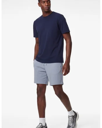 Pantaloni regular fit scurti, Albastru stins
