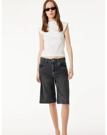 Tricou slim fit cu drapaje, Ecru