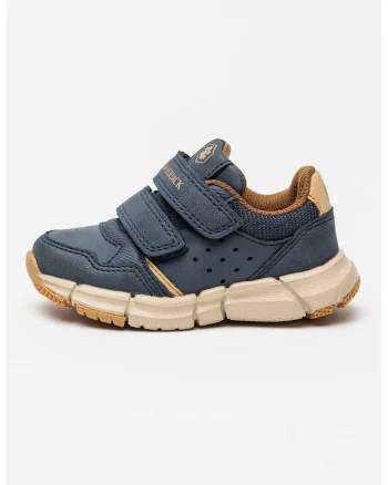 Pantofi sport low-cut cu velcro, Albastru prafuit/Maro nisip