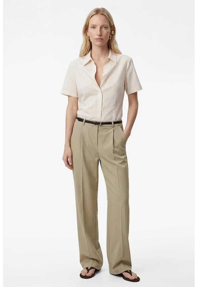 Camasa regular fit cu nasturi, Bej deschis