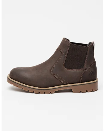 Ghete Chelsea de piele, Maro inchis