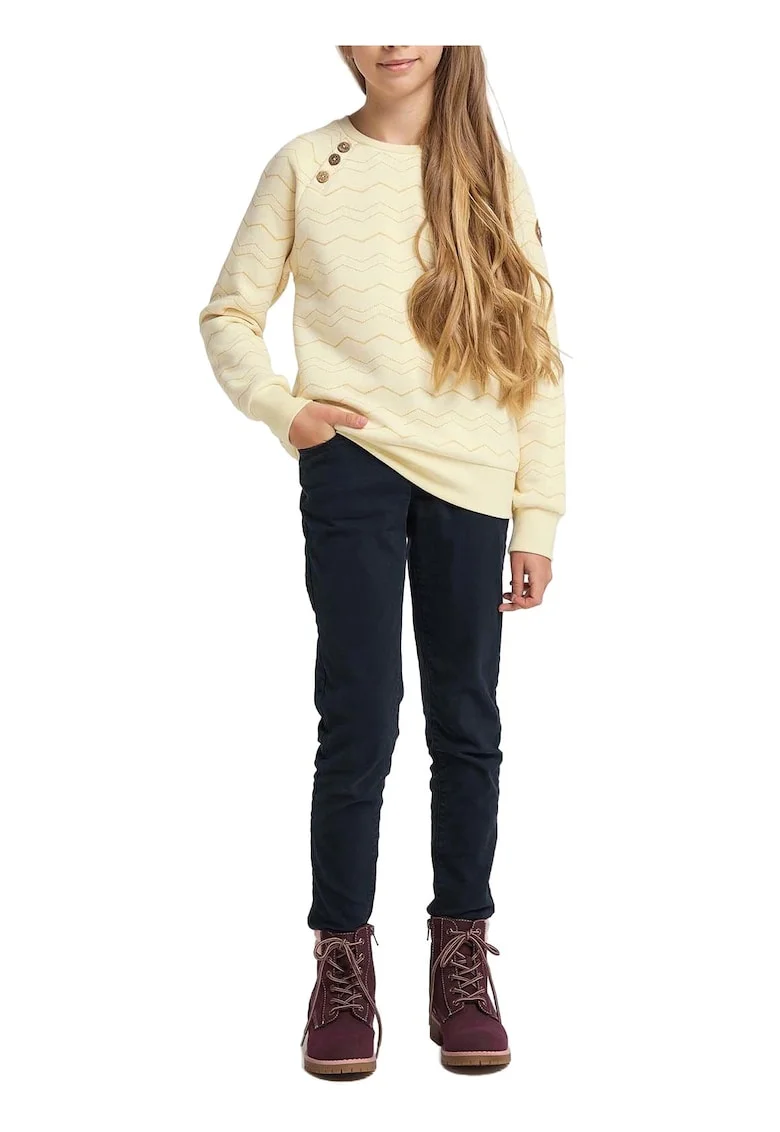 Bluza de trening cu nasturi decorativi,