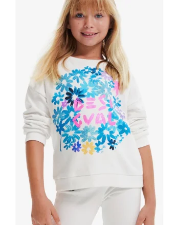Hanorac din bumbac cu imprimeu floral,