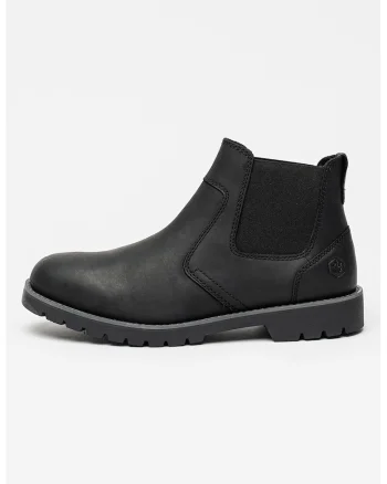 Ghete Chelsea de piele, Negru stins