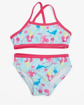 Costum de baie din doua piese cu model grafic
