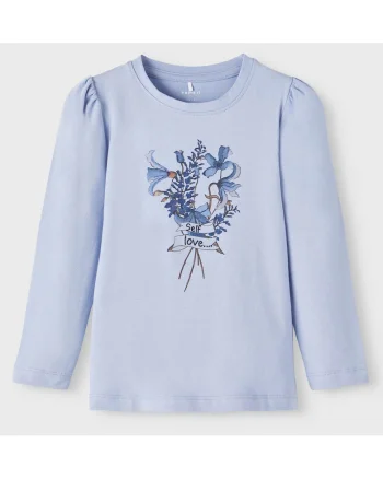 Bluza cu maneca lunga din bumbac organic si cu imprimeu grafic