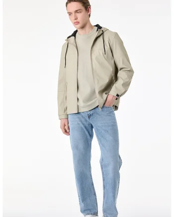 Blugi relaxed fit cu talie medie, Albastru deschis