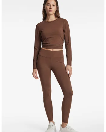 Bluza cu decolteu rotund, Maro
