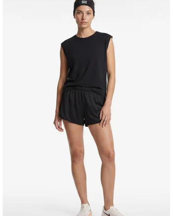 Tricou din amestec de modal cu decolteu rotund, Negru
