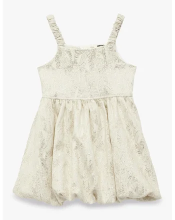 Rochie evazata fara maneci, Bej deschis