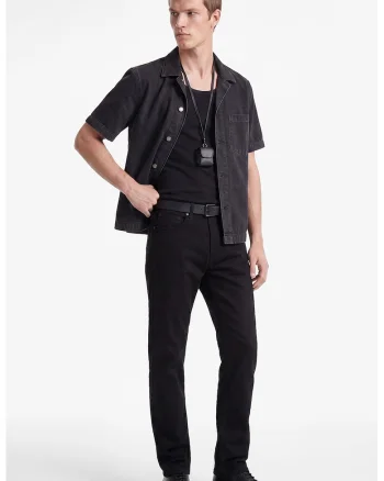 Blugi skinny cu talie medie, Negru