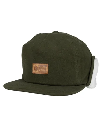 Sapca  Trapper cu clapete urechi verde, 97% poliester 3% elastan