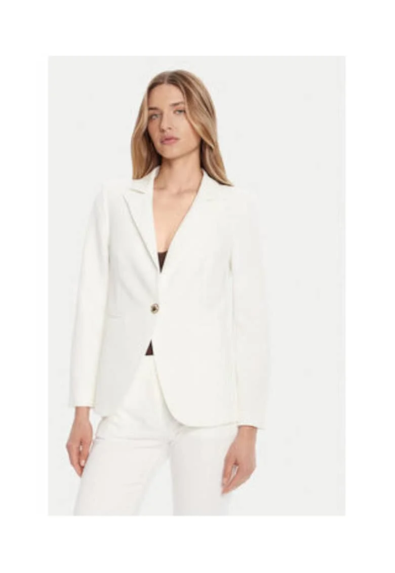 Sacou dama,  alb, 90% poliester, 10% elastan,