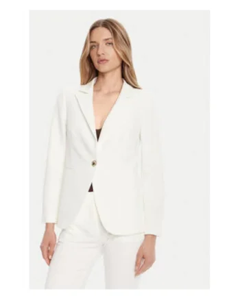 Sacou dama,  alb, 90% poliester, 10% elastan,